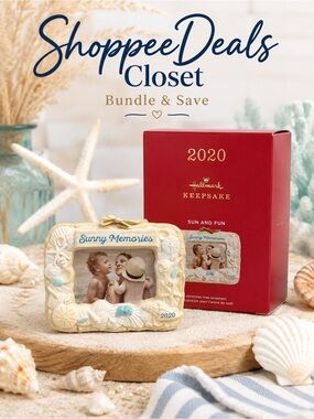 2020 Hallmark Keepsake Sun and Fun Photo Frame Ornament NIB